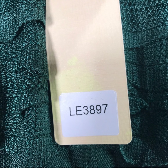 Maria Pavan Long Sleeve Ruffle Accent Blouse, Women's Size M - Dark Green - Picture 4 of 10